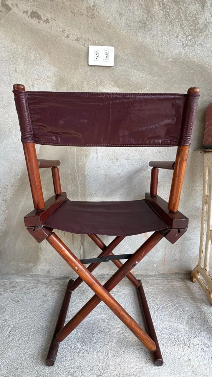 Cadeira De Diretor De Cinema Madeira E Lona Articulada - Foto 4