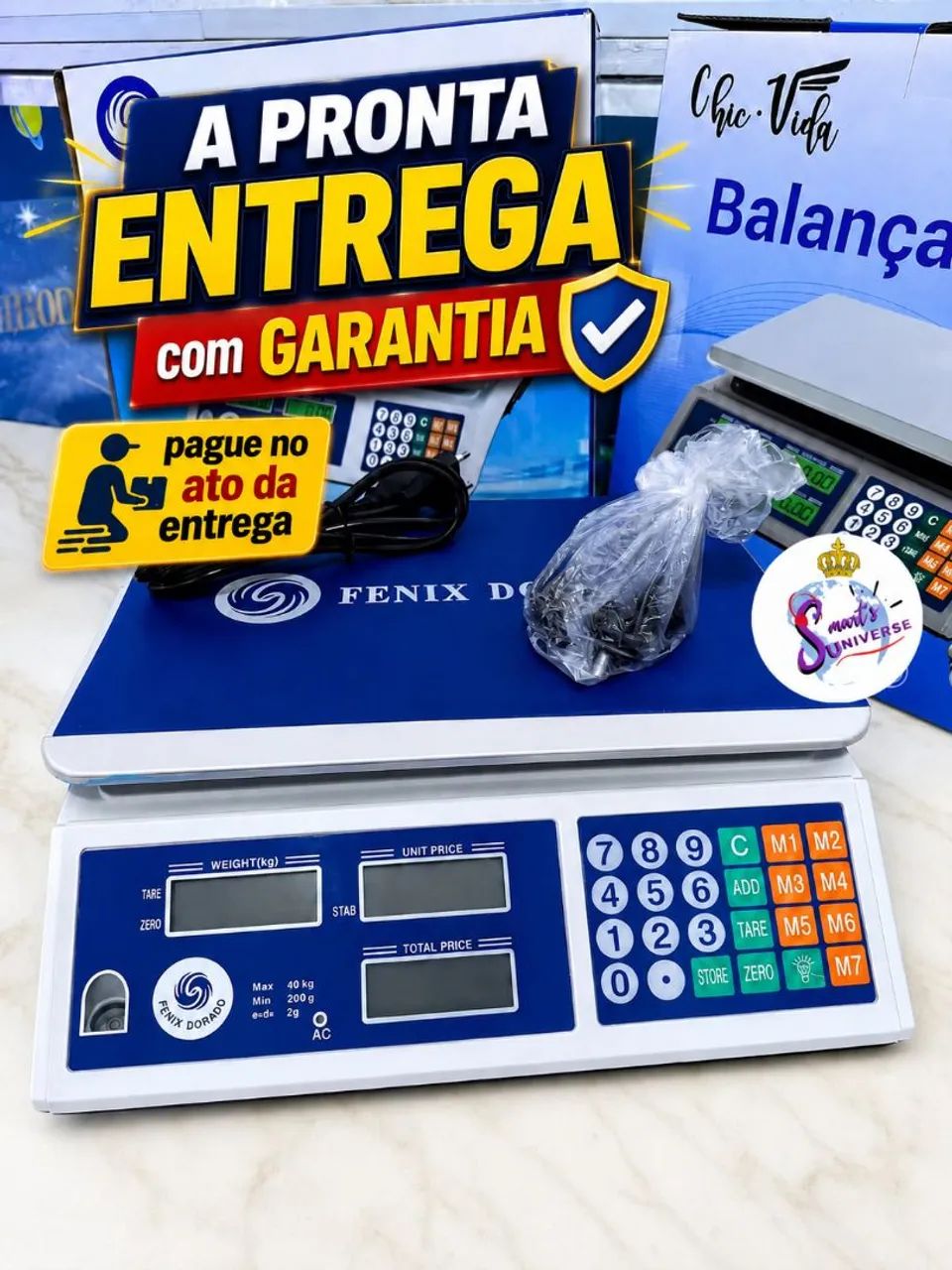Balança Digital 40kg Comercial Lacrada Profissional