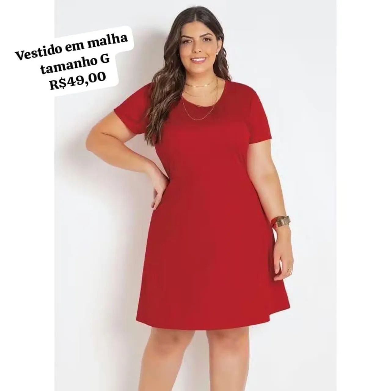 Vestido em malha tamanho G