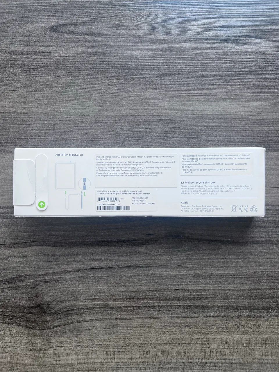 Apple Pencil A3085 USB-C - Novo!