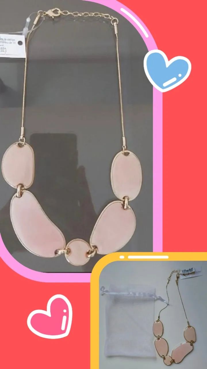 Colar Rose da Metal Nobre NOVO