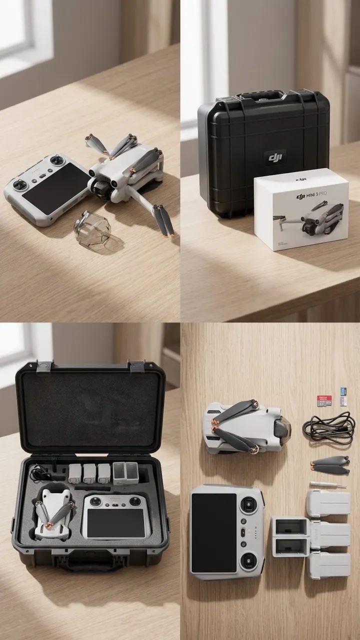 DJI Mini 3 Pro + Controle com Tela (DJI RC) + Kit Fly More Combo Completo + Case Rígida - Foto 4