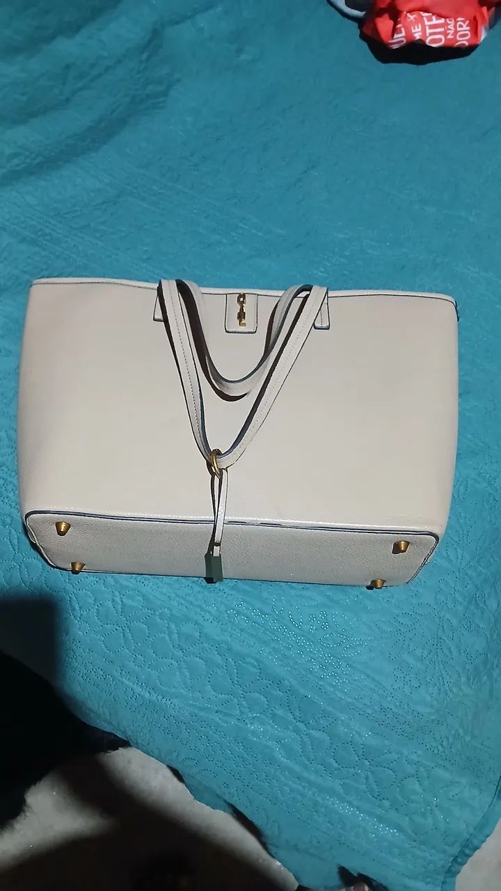 Bolsa bege  perfeita  - Foto 3
