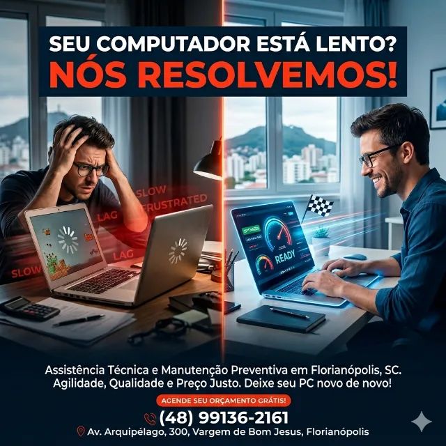 Manutenção, limpeza e otimização de computadores e notebooks!