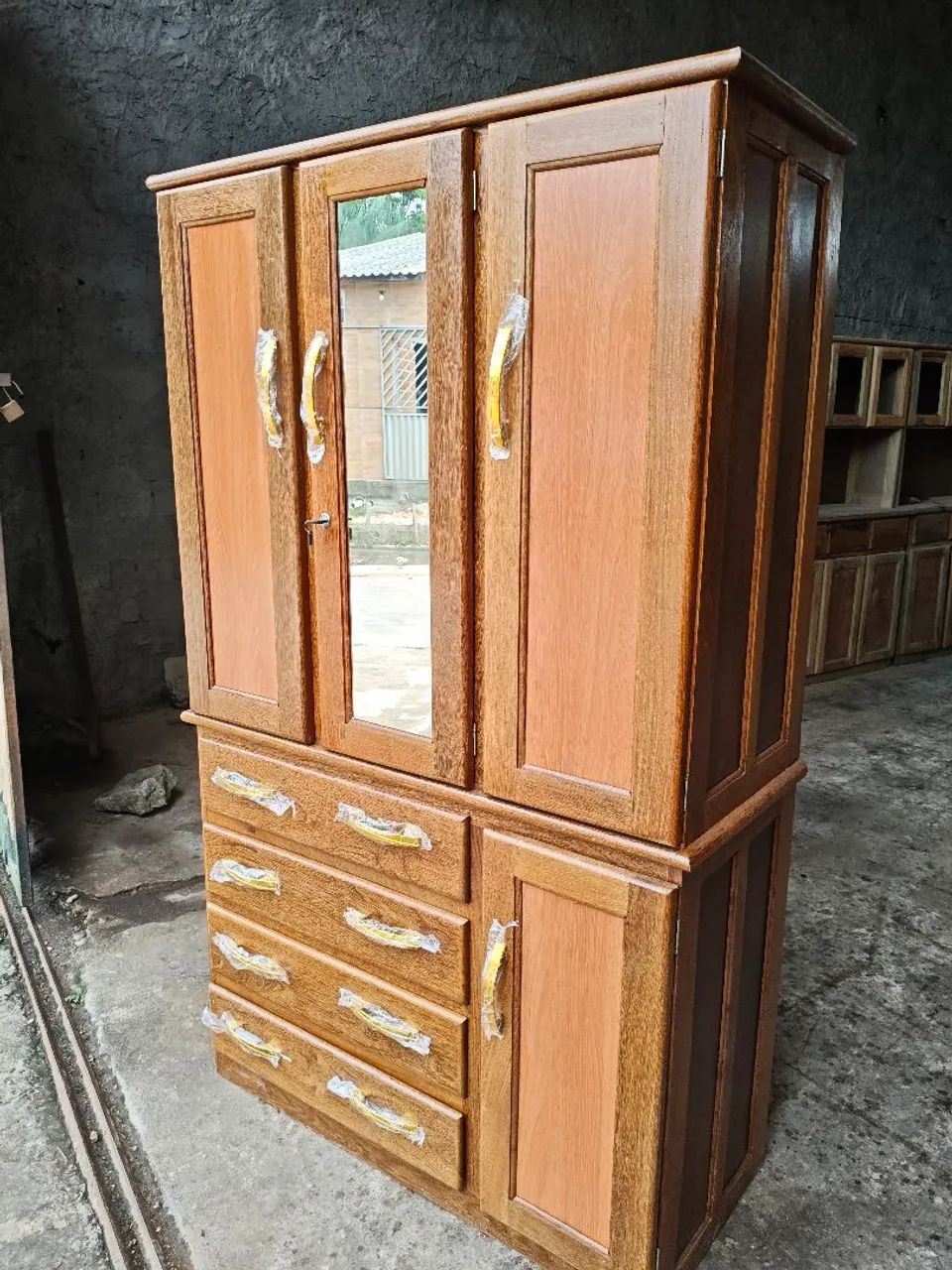 Guarda roupa de solteiro com 4 gavetas novo - Foto 3