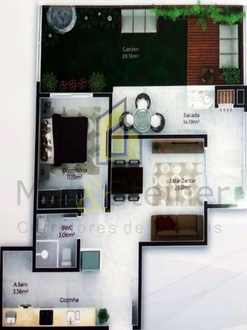 Napraia-Amplo Ap 01 Dorm,piscina e salaõ de festas na cobertura frente mar-parcela! - Foto 4