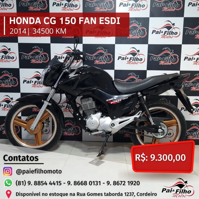 HONDA CG 150 FAN ESDI ANO 2015 FINANCIAMOS EM ATE 48X