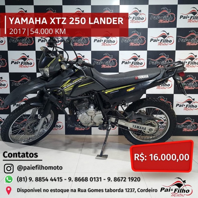YAMAHA XTZ 250 LANDER ANO 2017 FINANCIAMOS EM ATE 48X