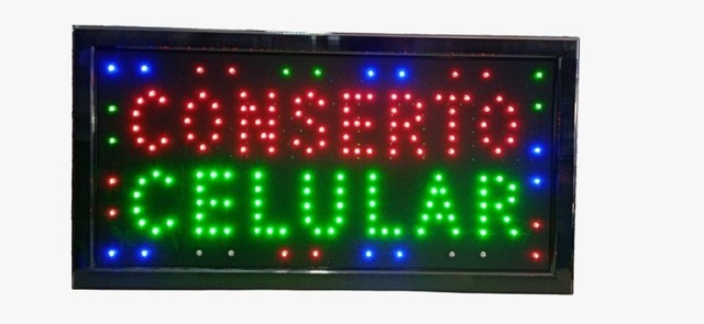 Placa de led escrito escrito (Conserto de celular) (Promoção!!! Atacado e Varejo) - Foto 2