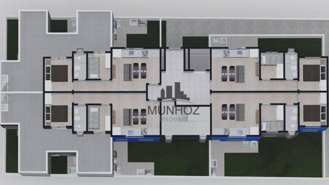 Apartamento com 2 dormitórios à venda, 34 m² por R$ 189.000 - Cajuru - Curitiba/PR - Foto 17
