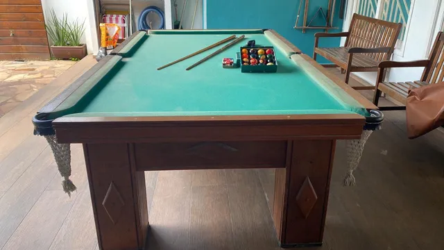 Mesa De Snooker De Luxo Bilhar Sinuca Braskit