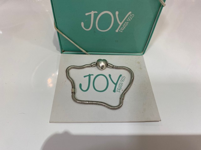 Pulseira  Berloque Coração Prata 950 Joy - tipo Pandora 