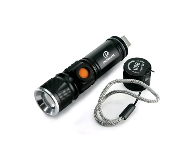 Lanterna Led Tatica Recarregavel Luz Lateral e Mini Zoom - AL