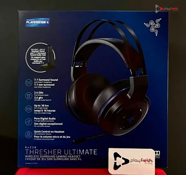 Razer Headset Thresher Ultimate PS4 - Black - Produto Novo, Lacrado com Garantia.