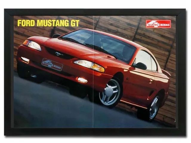 Ford Mustang GT 1995 - Quadro decorativo com pôster original de revista
