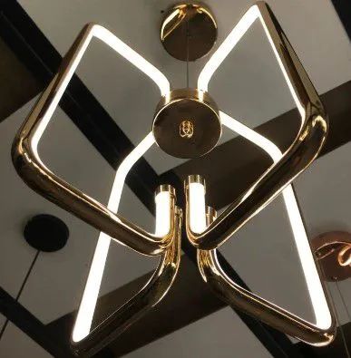 LUSTRE PENDENTE LED 36W 4000K DOURADO - Foto 4