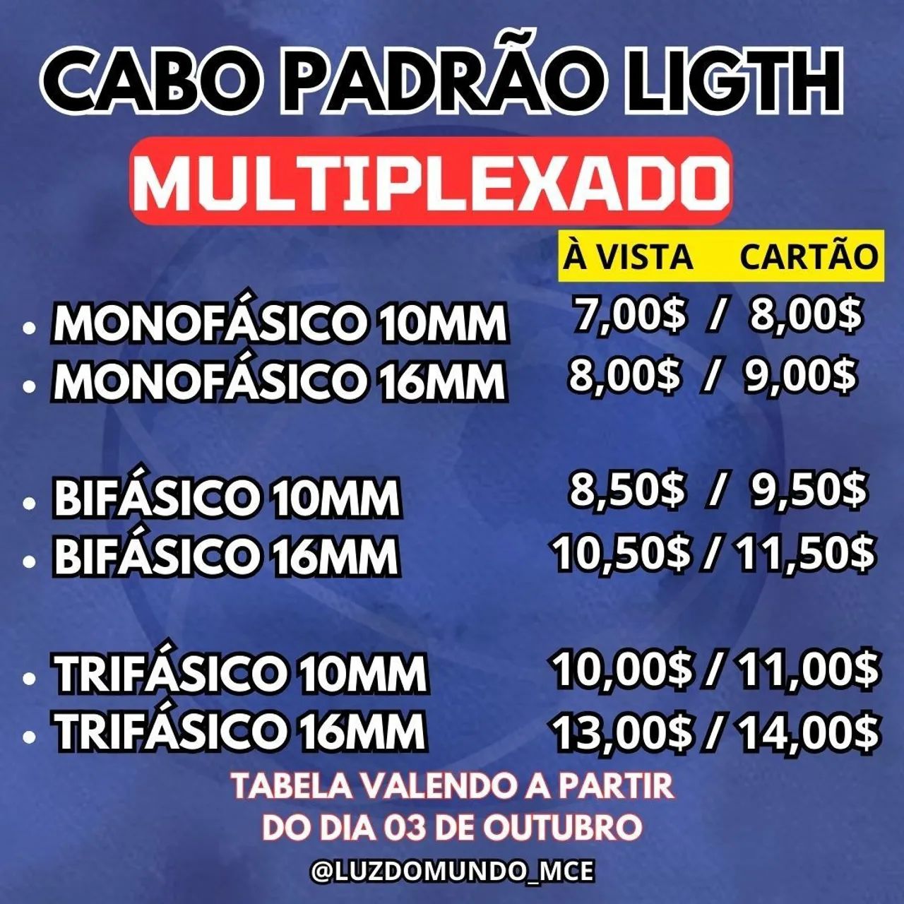 Cabo Padrão light tudo para sua instalação  - Foto 3