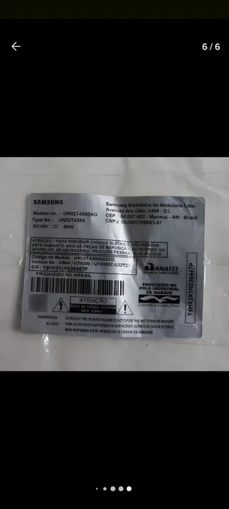 Placa Mãe TV Samsung 32" UN32T4300AG - Foto 6