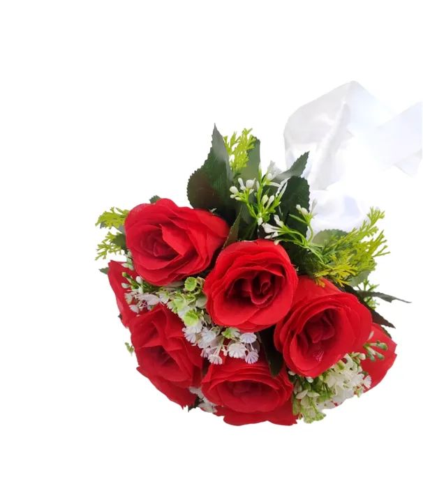 Buquê Vermelho para Noiva Casamento Ensaio Pré-Wedding Igreja Cartório Festa - Buquê de No - Foto 3