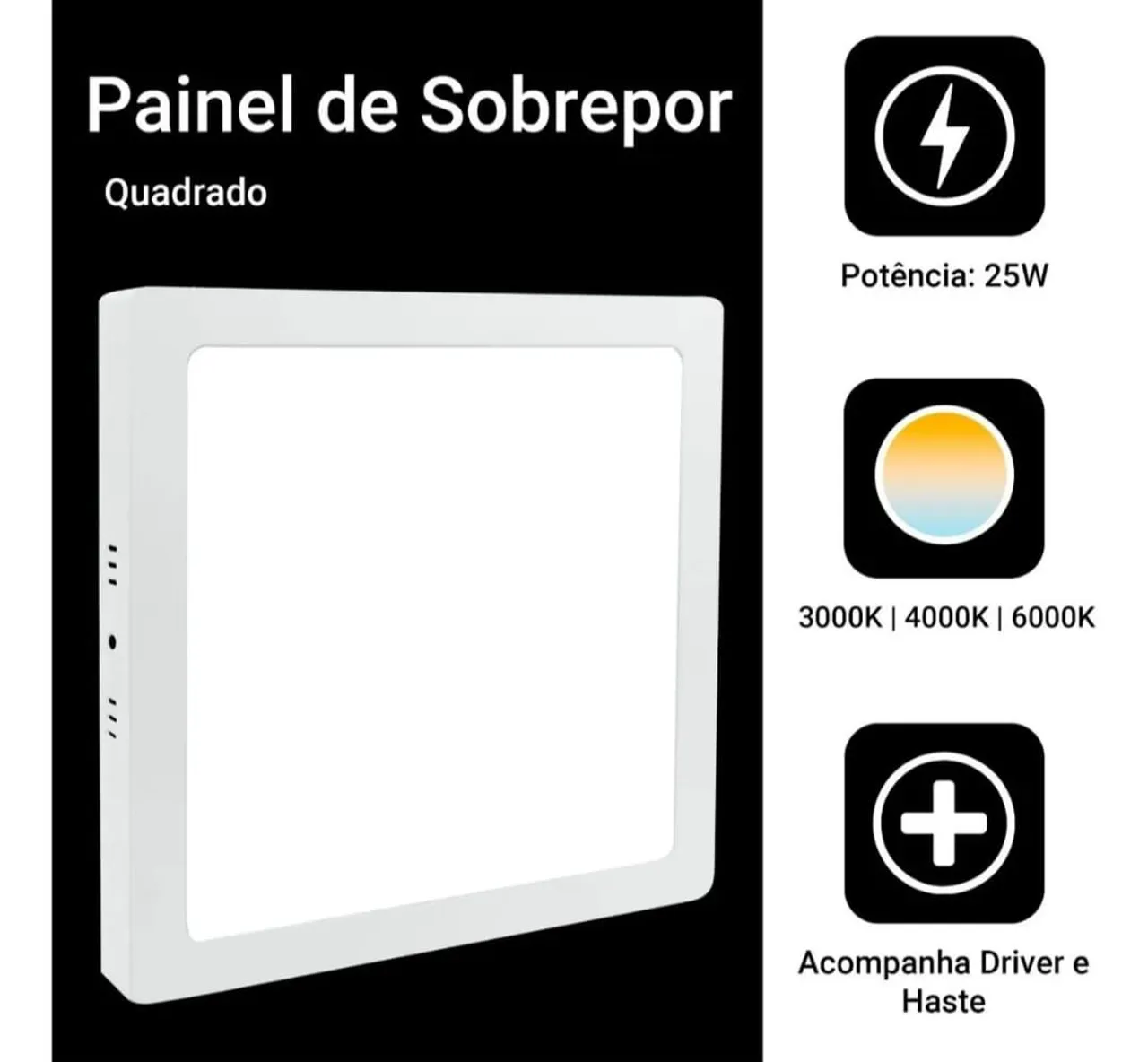 Kit 3 Luminárias led 18w