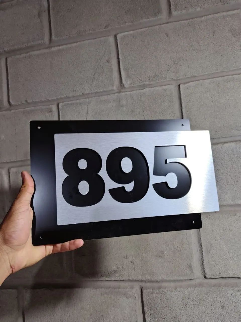 Placa de número de casa moderna ACM personalizado - Foto 4
