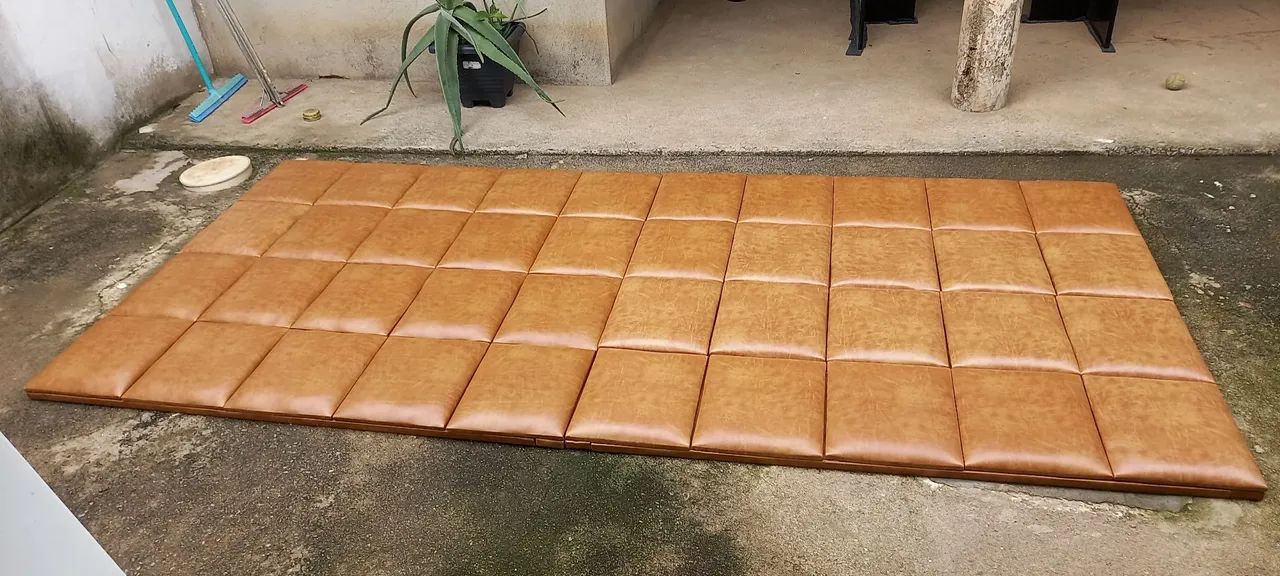 Cabeceira para cama couro 