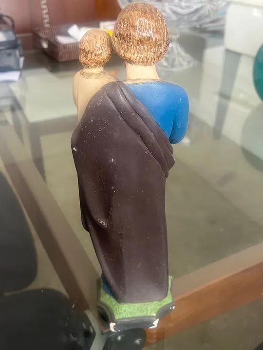 Escultura Estátua de São José em Gesso Pintado (30 cm) - Foto 3