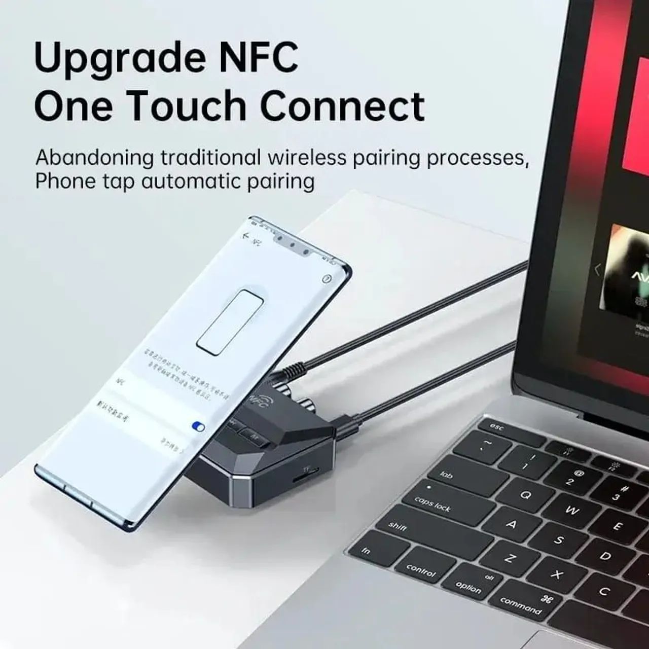 Receptor e Transmissor Bluetooth 5.3 NFC, USB, cartão SD - Foto 5