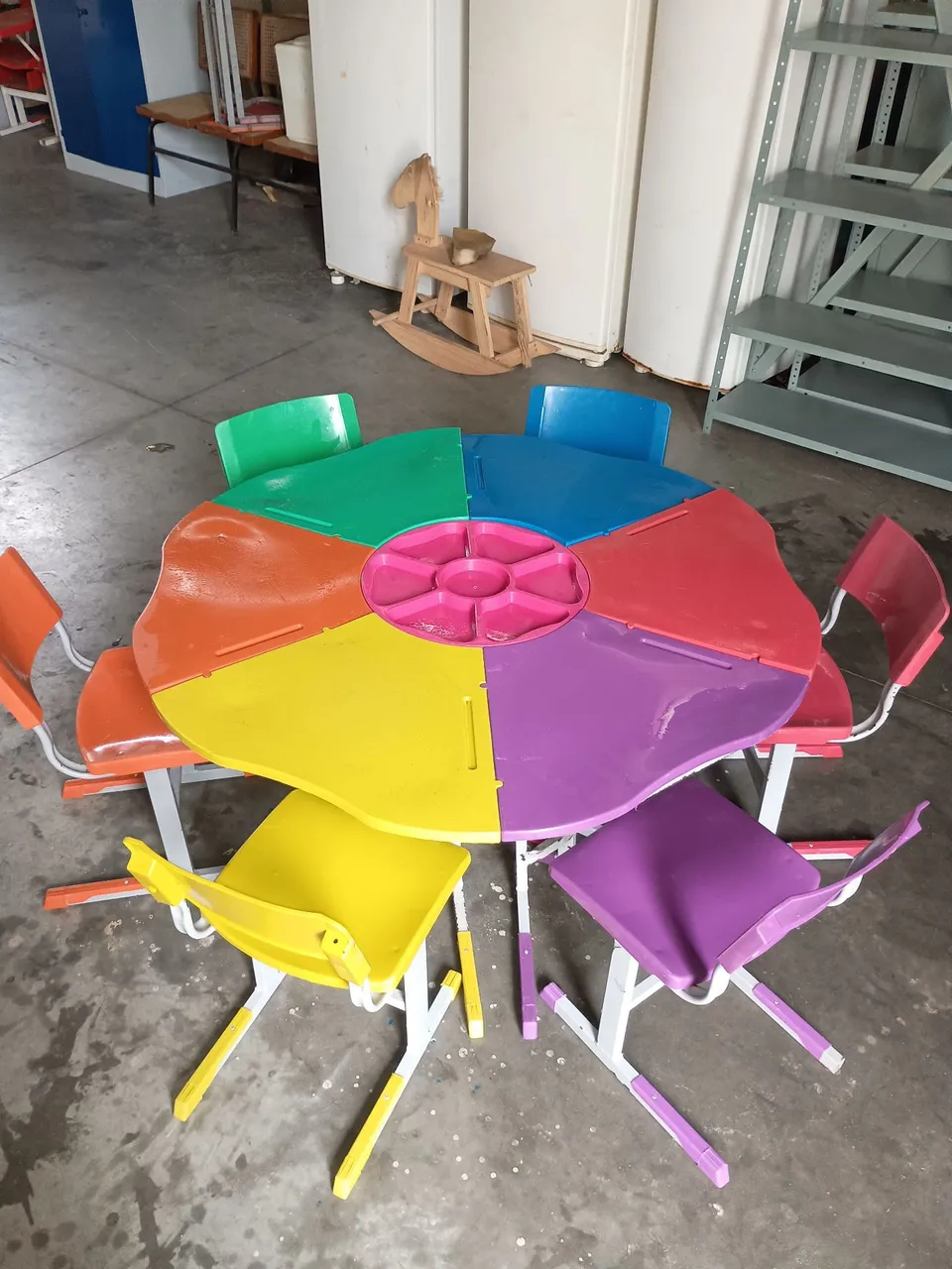 Conjunto de Mesa e Cadeiras Infantil Colorido