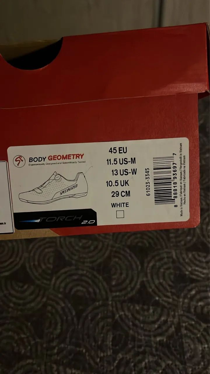 Sapatilha para bicicleta specialized torch 2.0 carbono  - Foto 4