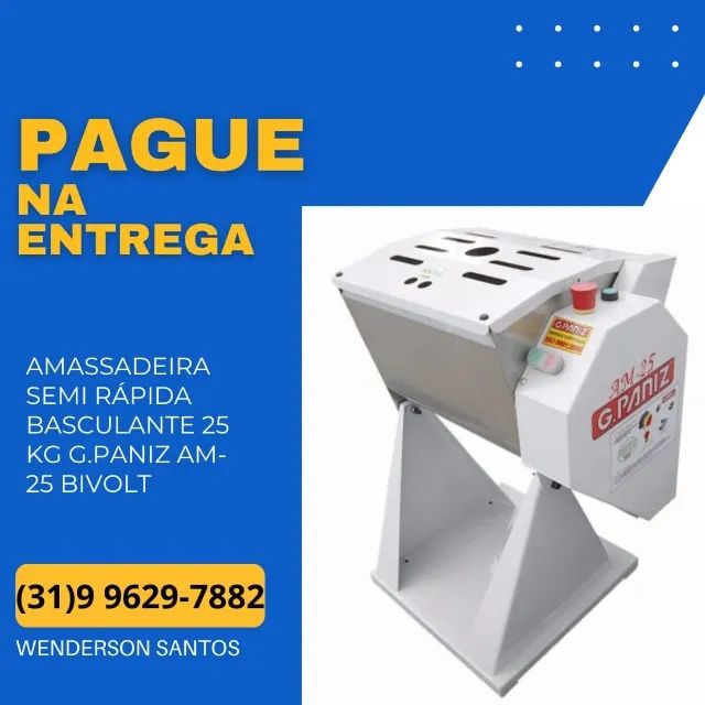 Amassadeira Semi Rápida Basculante 25 Kg G.Paniz AM-25 Bivolt Nova