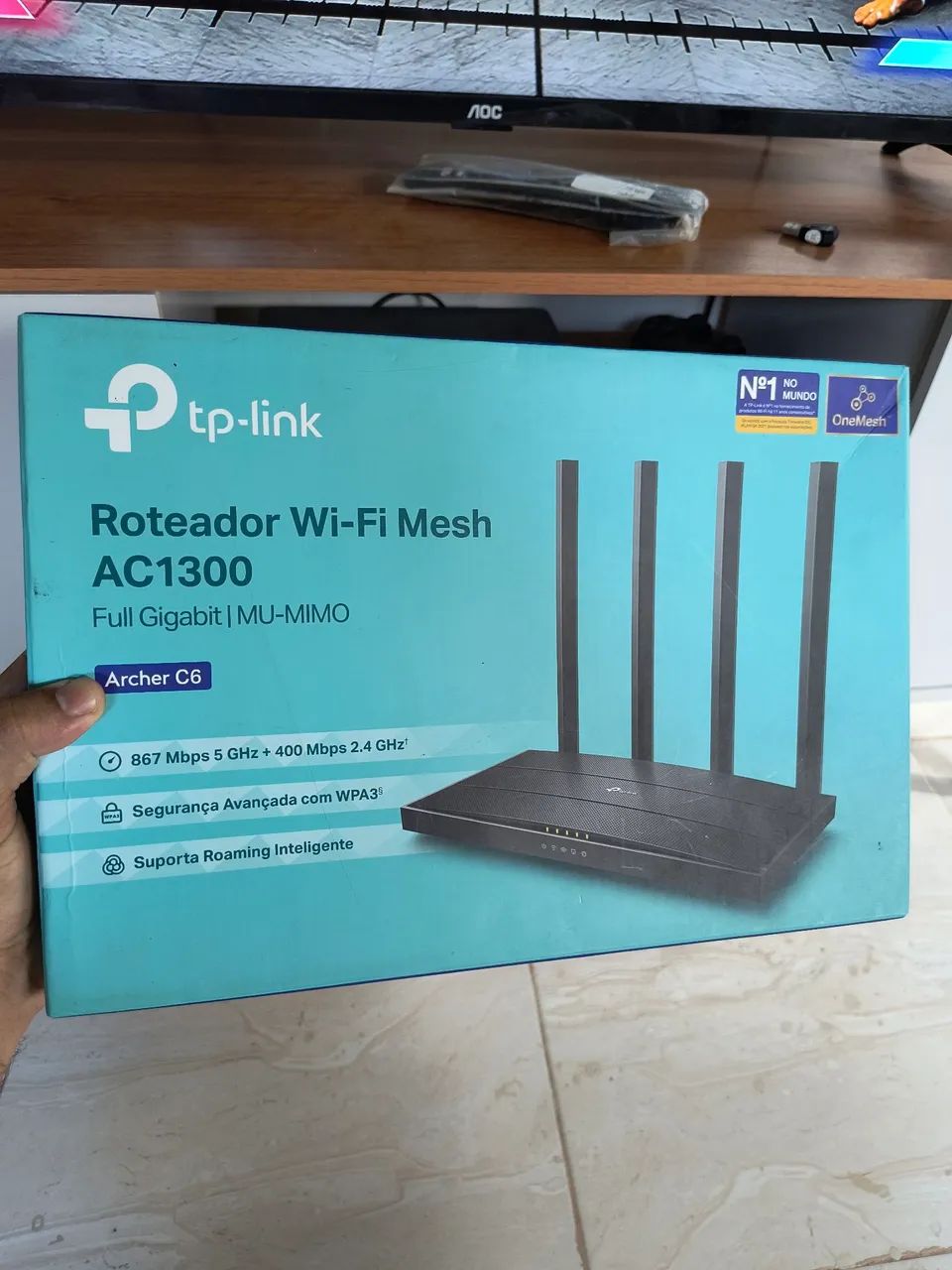 Roteador Wi-Fi Mesh TP-Link Archer C6 AC1300