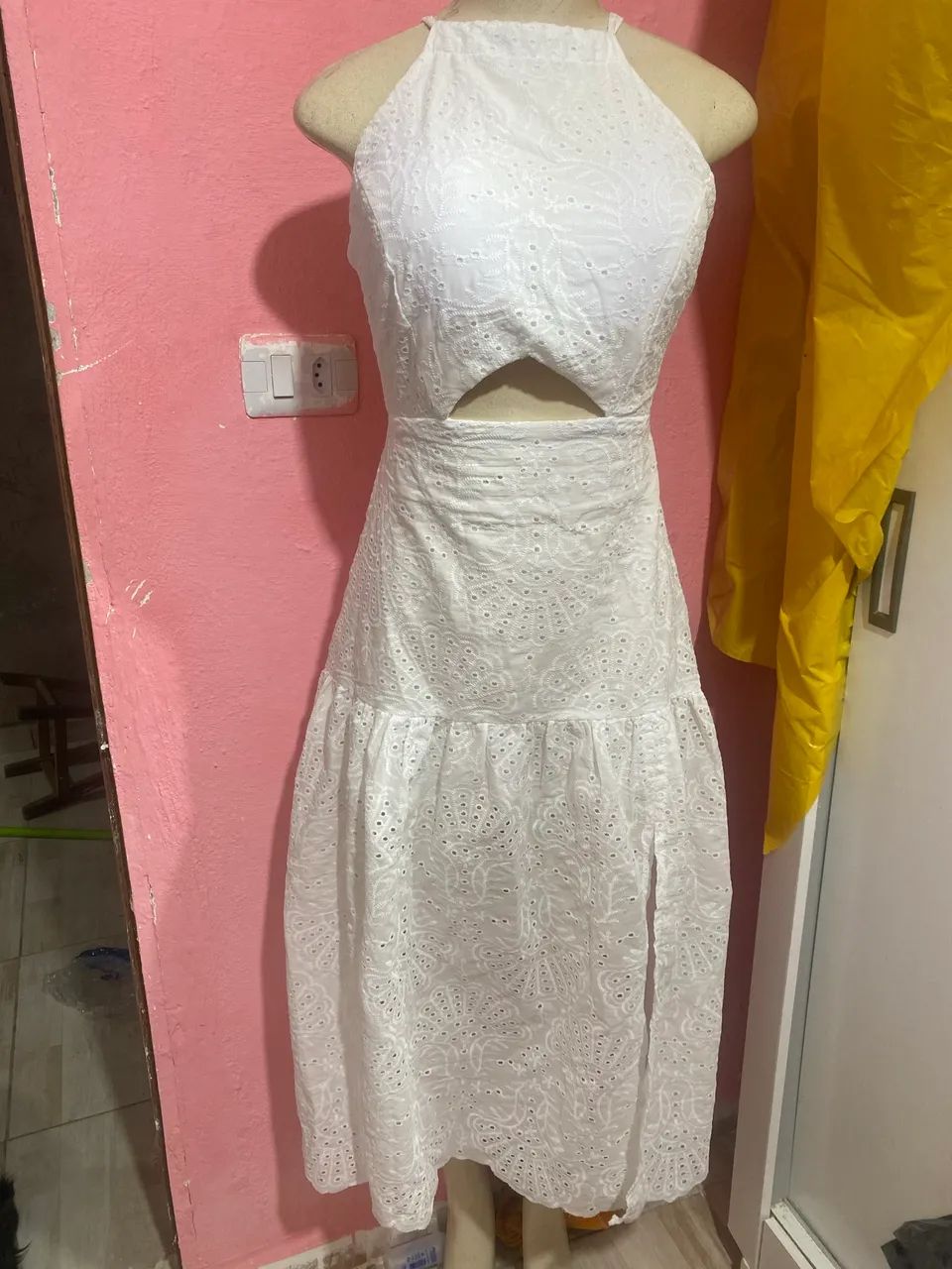 Vestido branco cambraia lindo - Foto 3