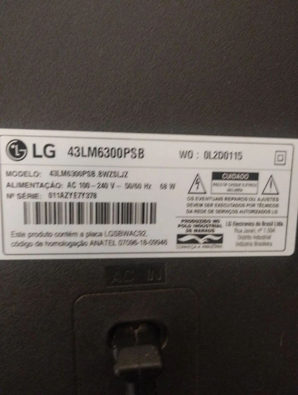 TV LG - Smart TV defeito tela - Foto 5