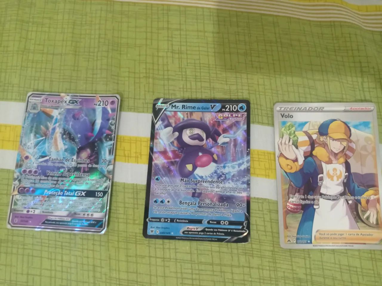 Cartas Pokémon - Coleção Mr. Rime de Galar, Toxapex GX e Volo