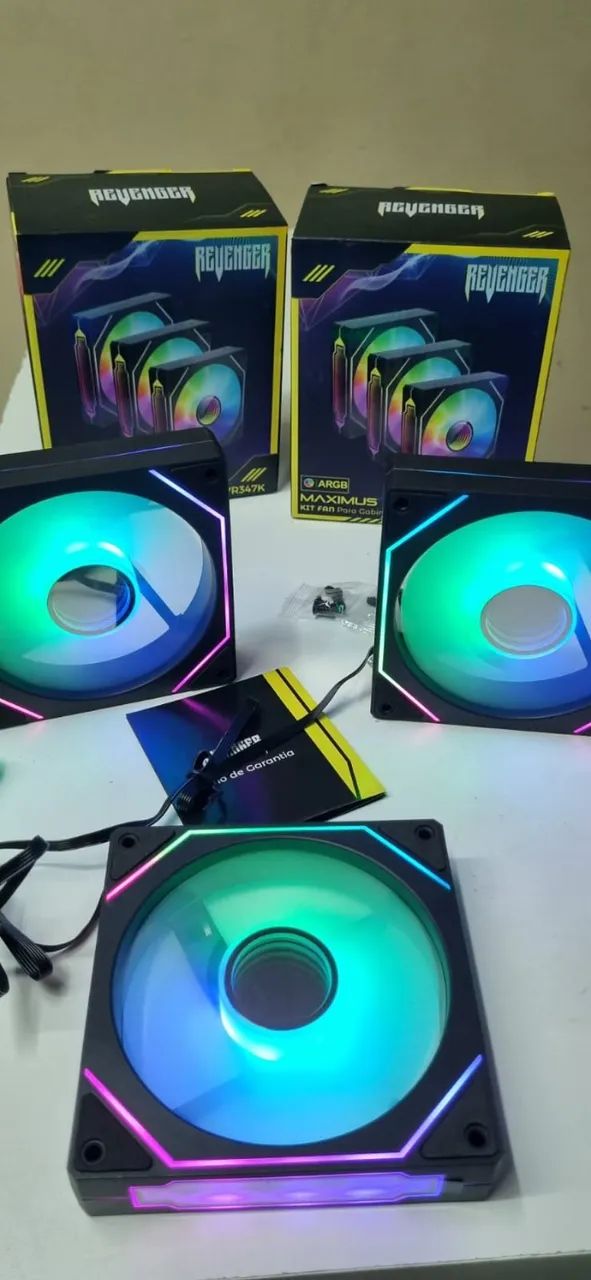 Kit 3 Cooler Fan 120mm Revenger Maximus G-VR347K - Foto 2