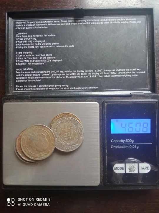 Seis moedas antigas de prata 500 Rs2$000 anos 1924/26/28/30/1931 - Foto 3