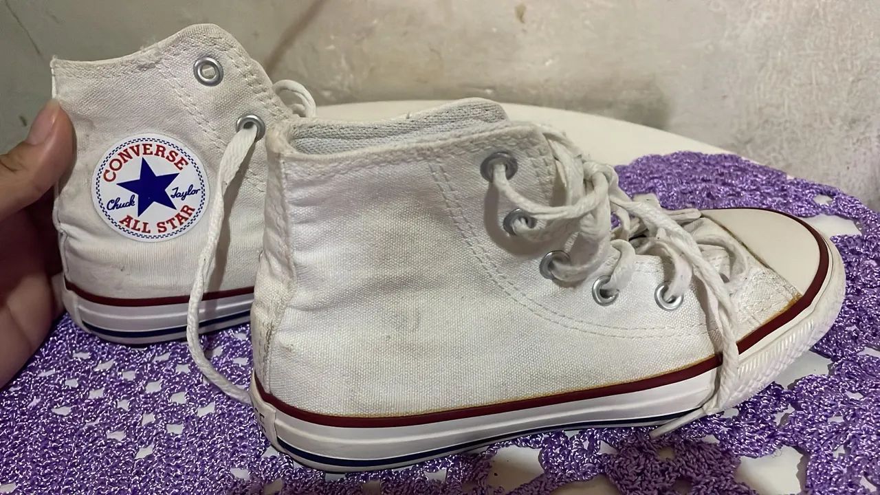 Converse All Star Branco - Tamanho 30