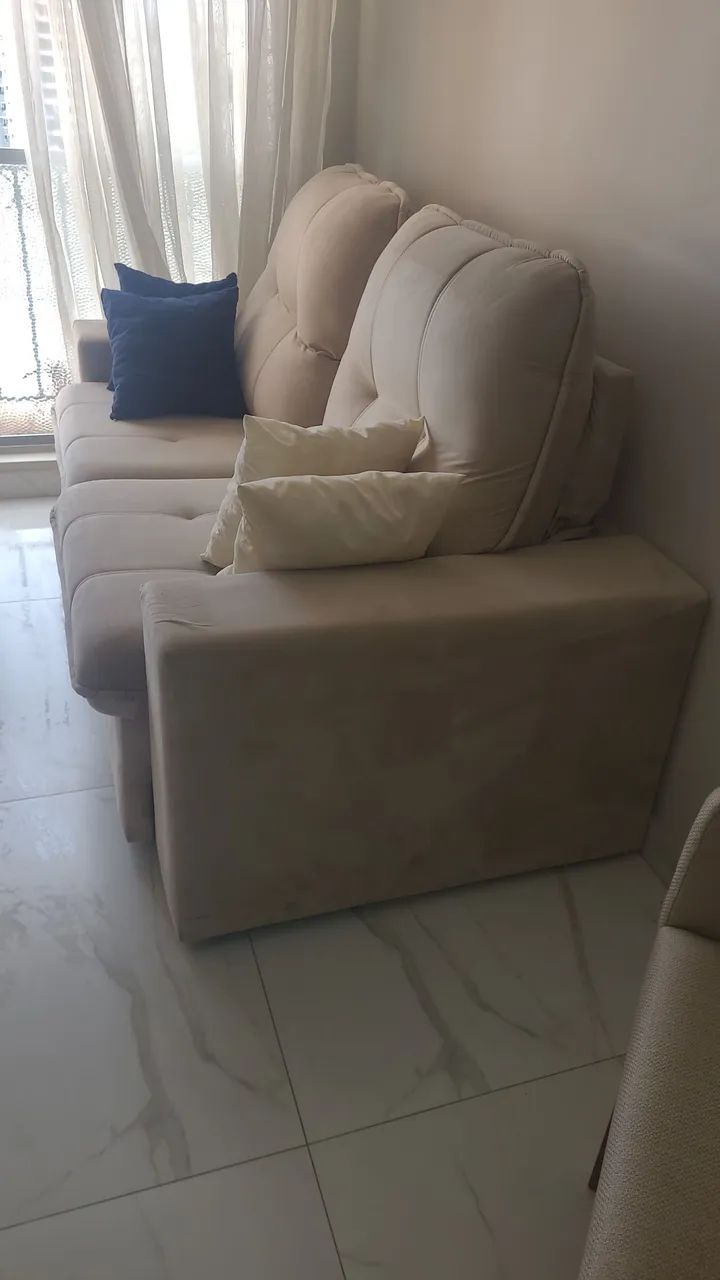 Vendo sofá 2 lugares retratil com menos de 1 ano de uso. - Foto 2