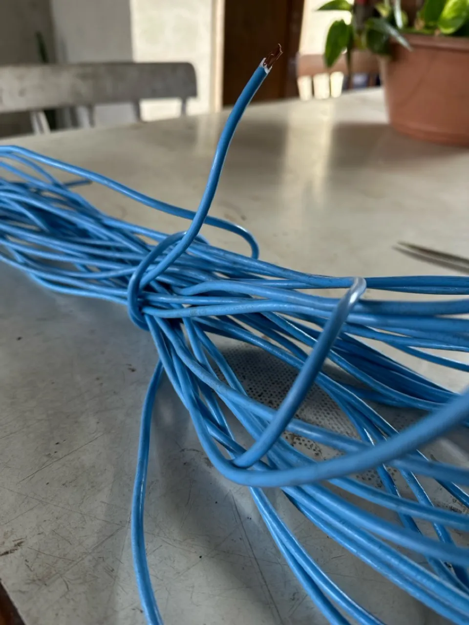 Fio elétrico flexível azul 6mm CORFIO - 24 metros
