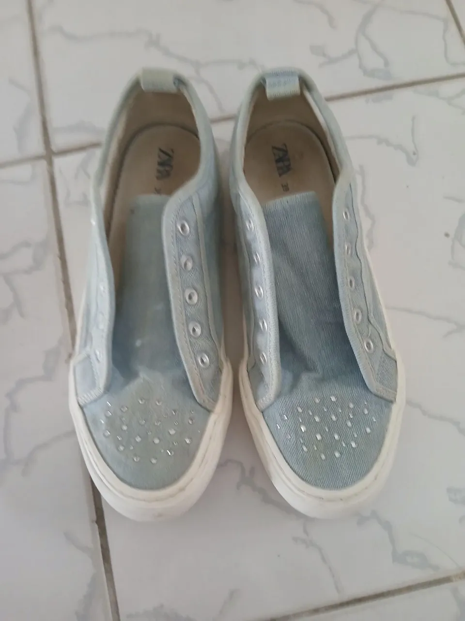 Tênis Jeans Zara com Detalhes - Tamanho: 38