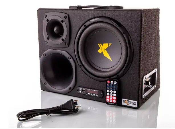 Caixa Amplificada Trio Bluetooth radio Usb Bt300 Trio 8 Pol 12v/110v/220v 300w Exclusive - Foto 2