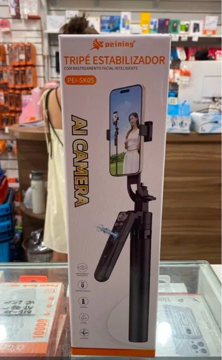 Tripé Estabilizador com Rastreamento Facial Inteligente
