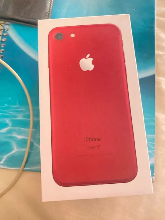 Vendo caixa de iPhone 7 red 128 g 