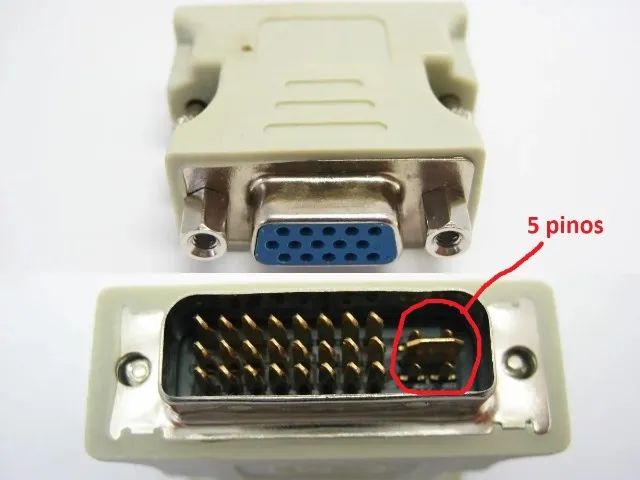 Adaptador Dvi-i 24+5 Pinos Macho P/ Vga 15 Pinos Femea - COD 1079 - Foto 6