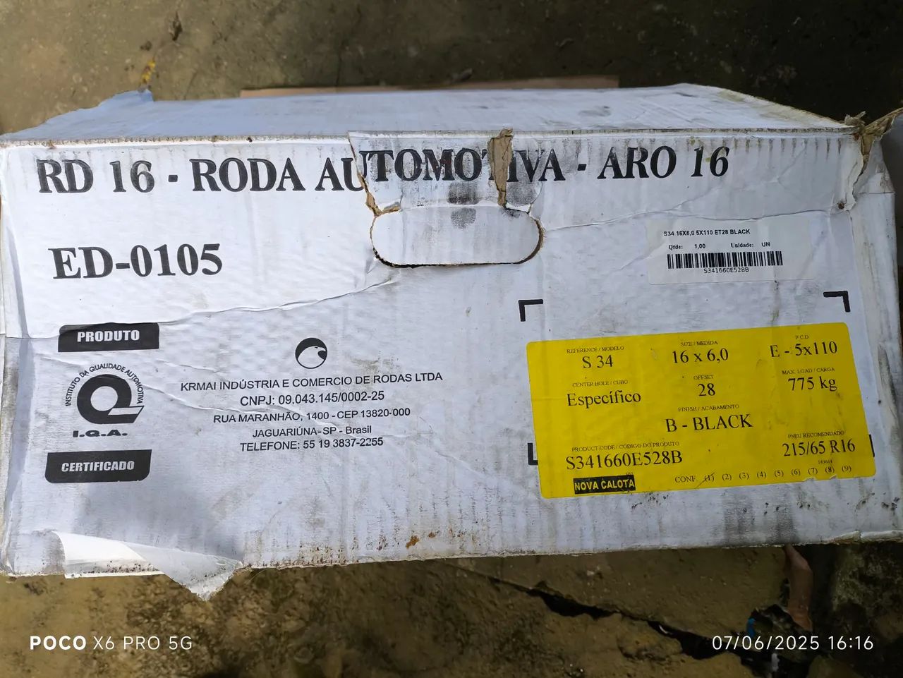  2 Roda de Aço para Carro - Aro 16 - Foto 5