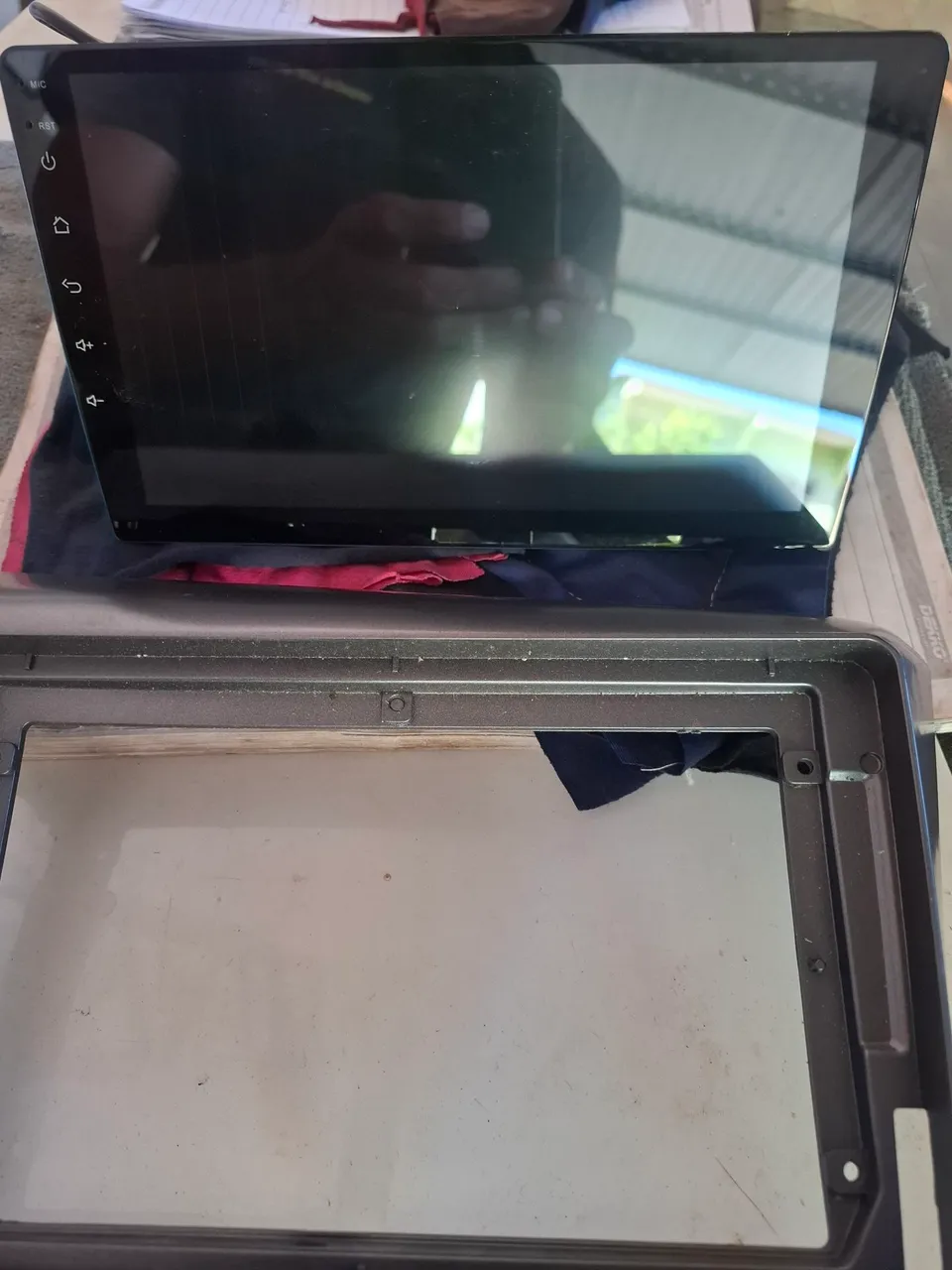 Central Multimídia Android 9 polegadas moldura civic g9