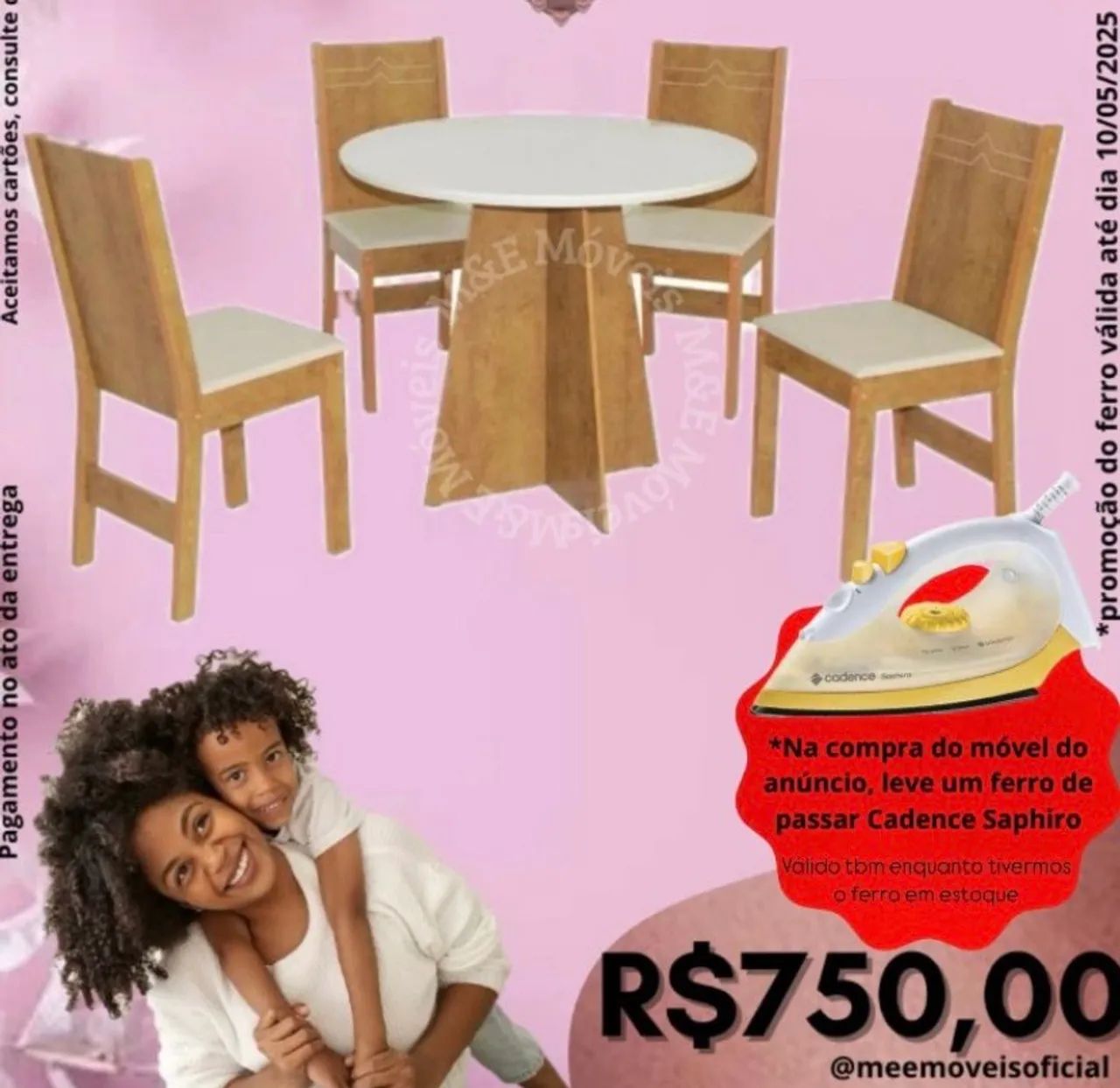 Mesa com 4 Cadeiras - Entrega Grátis