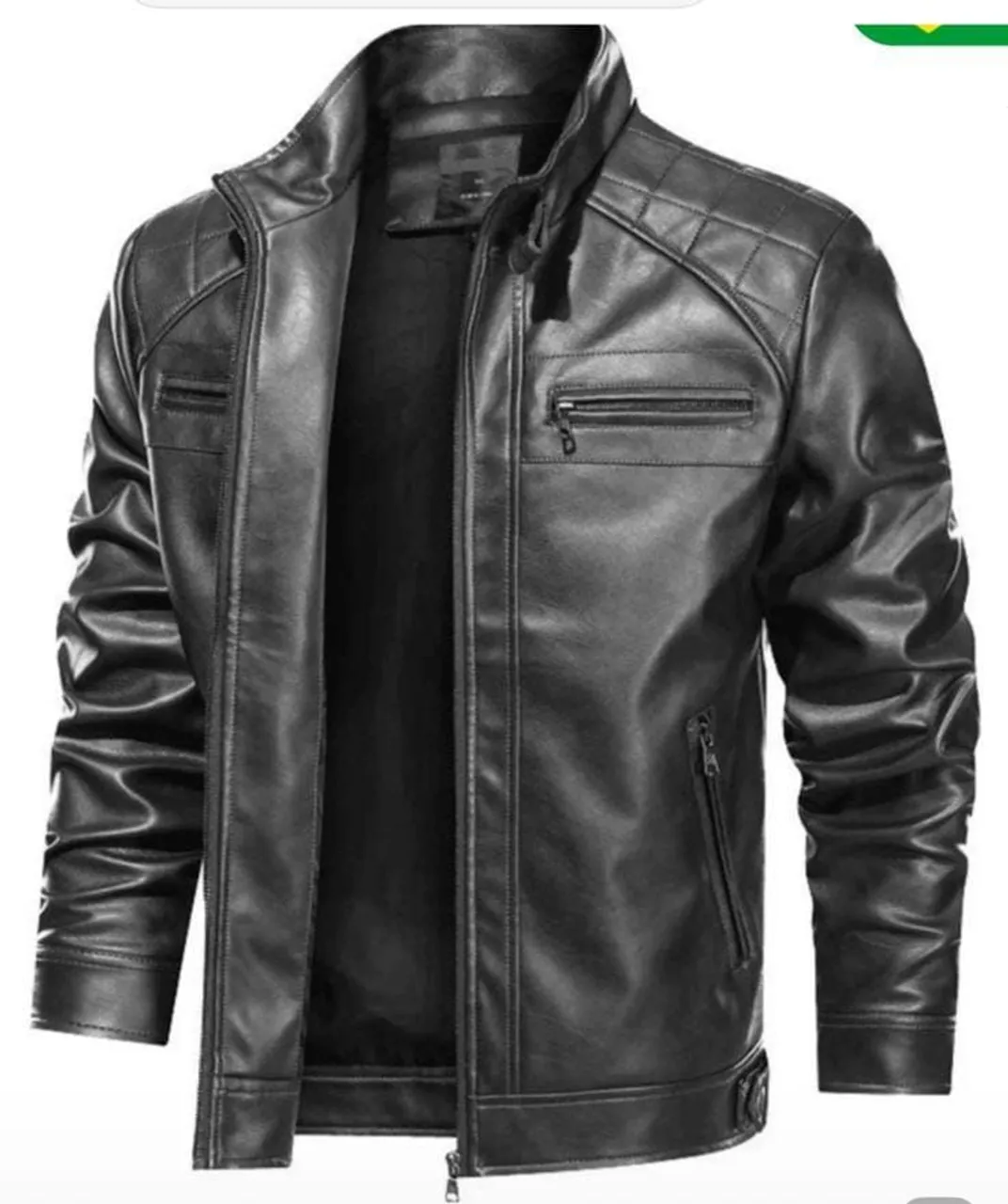 Jaqueta de Couro Masculina -Tam:GG