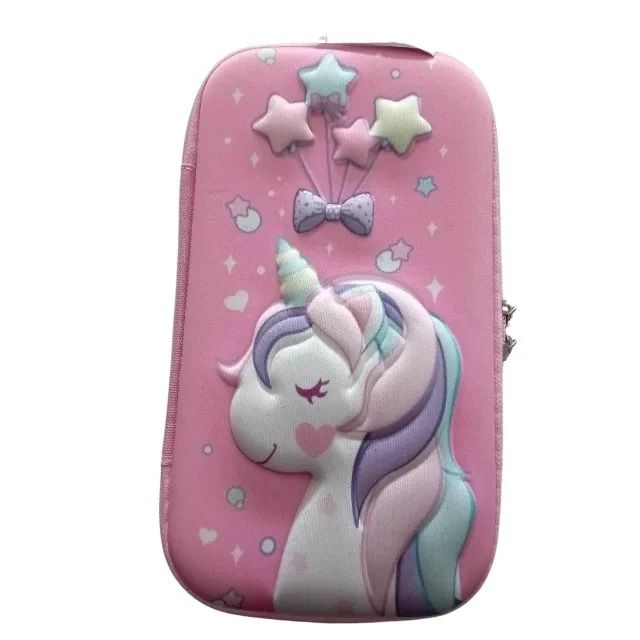 Estojo Escolar Case 22,5cm 3D Astronauta Unicornio - Foto 2